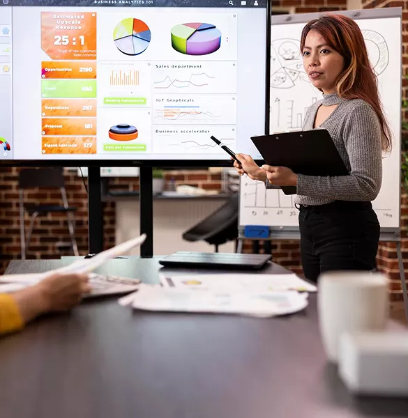 Digital marketing dashboard showing analytics and growth