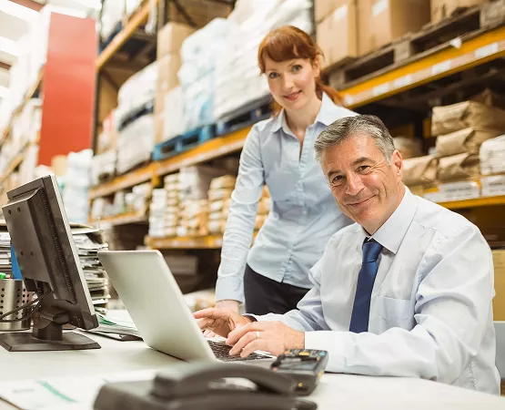 Logistics warehouse with automated systems